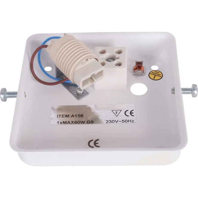 Base para plafón herner 1xg9 l.9,3xan.9,3xal.2cm blanco