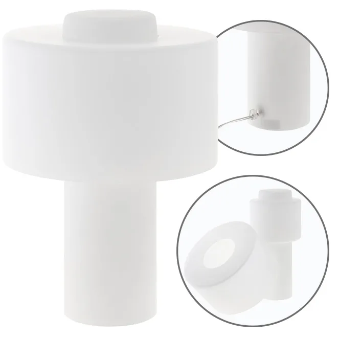 Sobremesa herner 1xe14 al.32,5xd.22,5cm cristal opaco