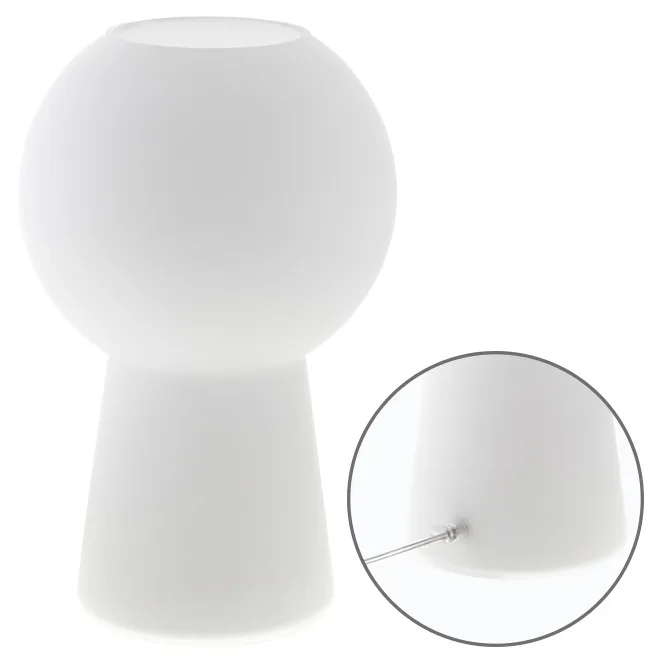 Sobremesa herner 1xe14 al.34xd.20cm cristal opaco