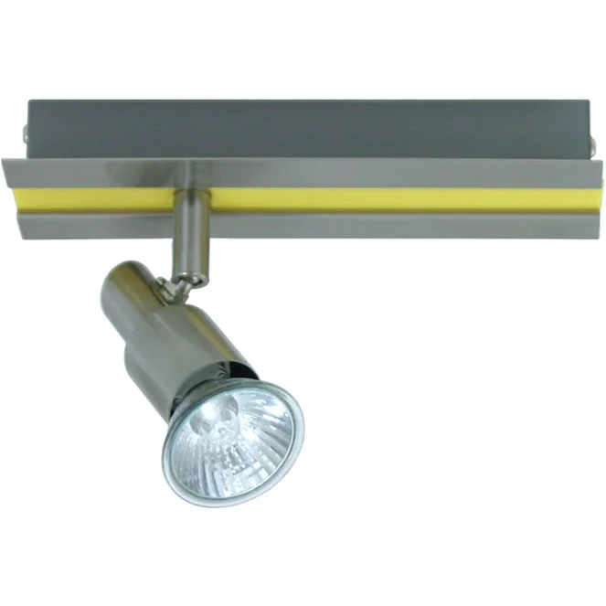 Aplique gabriel 1xgu10 l.20xan.6xal.11cm amarillo/niquel