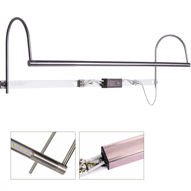 Aplique vhils 1x7w led 560lm 2700k l.67xan.15xal.18cm niquel