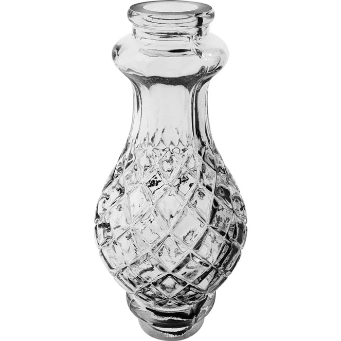 Columna de cristal 17xd.8cm taladro 2,5cm transparente