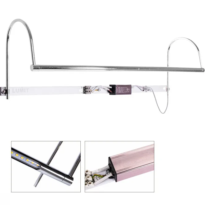 Aplique vhils 1x7w led 560lm 2700k l.67xan.15xal.18cm cromo