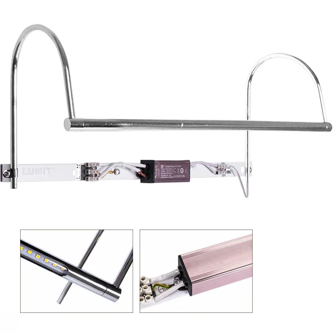 Aplique vhils 1x5w led 400lm 2700k l.47xan.15xal.18cm cromo