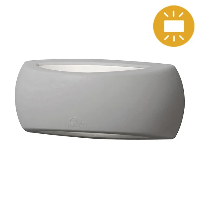 Aplique francy 1xe27 ip66 l.30xan.9xal.13cm resina gris