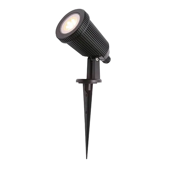 Pincho de exterior ciclame ip65 1xgu10 al.23,5xd.8cm negro