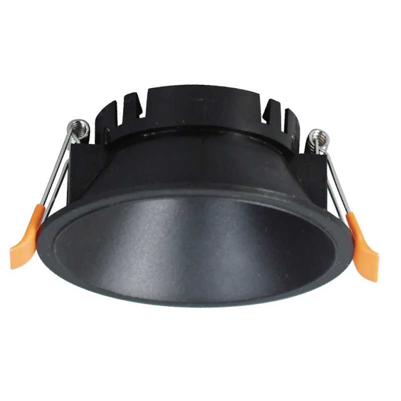 Aro empotrable oniro abs redondo alt.3,5 x d.8,1 cm en abs negro