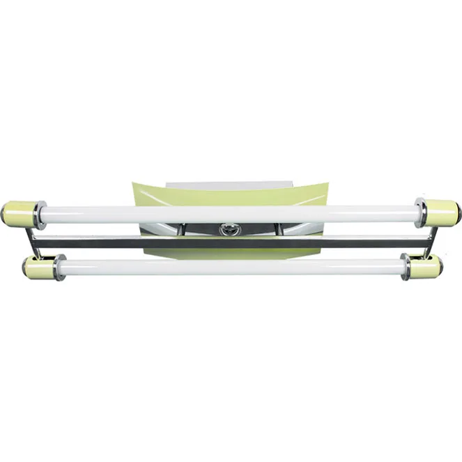 Plafón berillo 2xg13 t8 60cm l.70xan.16xal.9cm verde/cromo