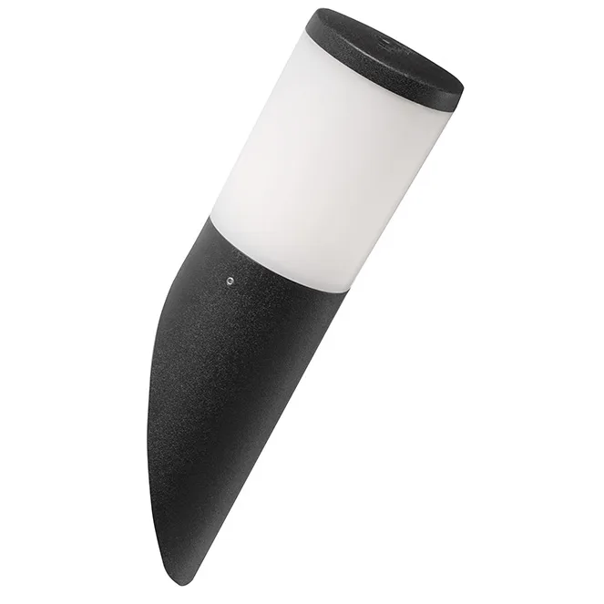 Aplique amelia 1xe27 8,5w con pulsador cct (3colores) ip55 l.10xan.17xal.34cm resina negra