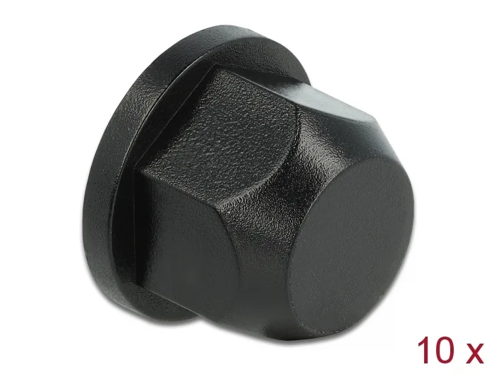 DeLOCK Tapón protector hexagonal con rosca interior para tornillo M12 natural 10 piezas
