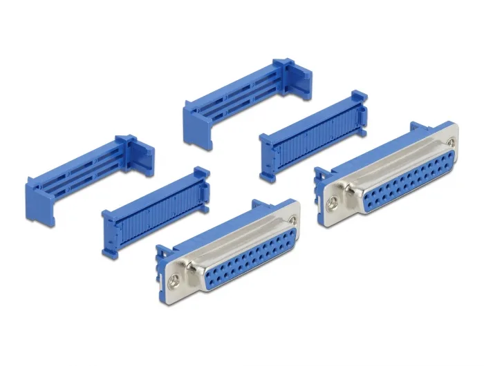 DeLOCK D-Sub 25 hembra con desplazamiento de aislamiento 2 unidades