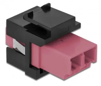 DeLOCK Módulo Keystone LC Duplex hembra a LC Duplex hembra violeta/negro
