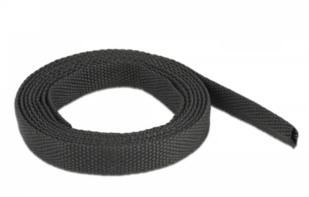 DeLOCK Tubo termorretráctil de tela de 2 m x 6 mm con una relación de contracción de 2:1 negro
