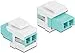 DeLOCK Módulo Keystone LC Duplex hembra a LC Duplex hembra aguamarina/blanco