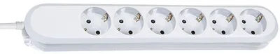 Bachmann SMART 6x Schuko H05VV-F 3G 1.50mm² 16A/3680W 5m base múltiple 6 salidas AC Blanco