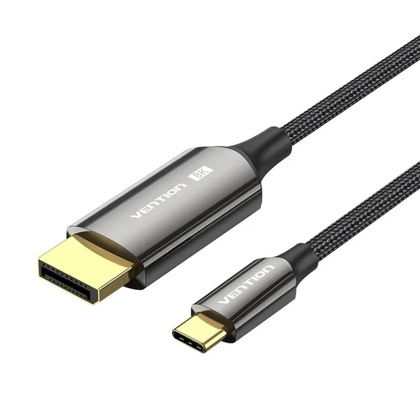 Vention cable usb-c a displayport 8k - 2m - trenzado - color negro