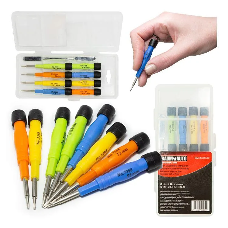 Juego de destornilladores de precisión 9 piezas