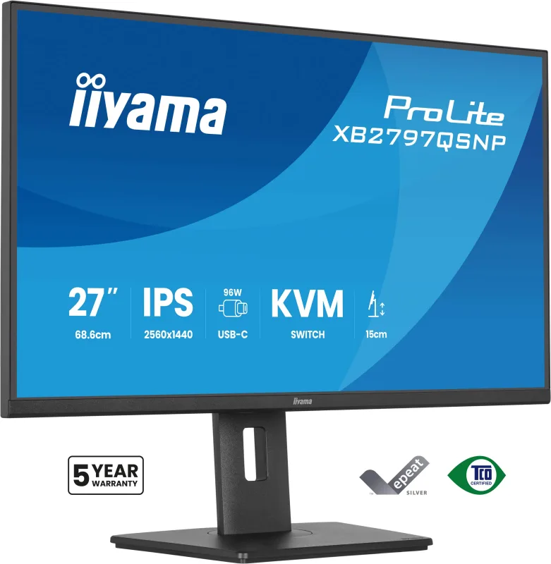 iiyama ProLite XB2797QSNP-B1 pantalla para PC 68,6 cm (27") 2560 x 1440 Pixeles Quad HD LED Negro