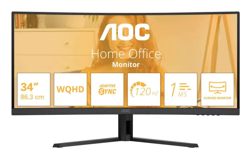 AOC B3 CU34B3E pantalla para PC 86,4 cm (34") 3440 x 1440 Pixeles Wide Quad HD LED Negro