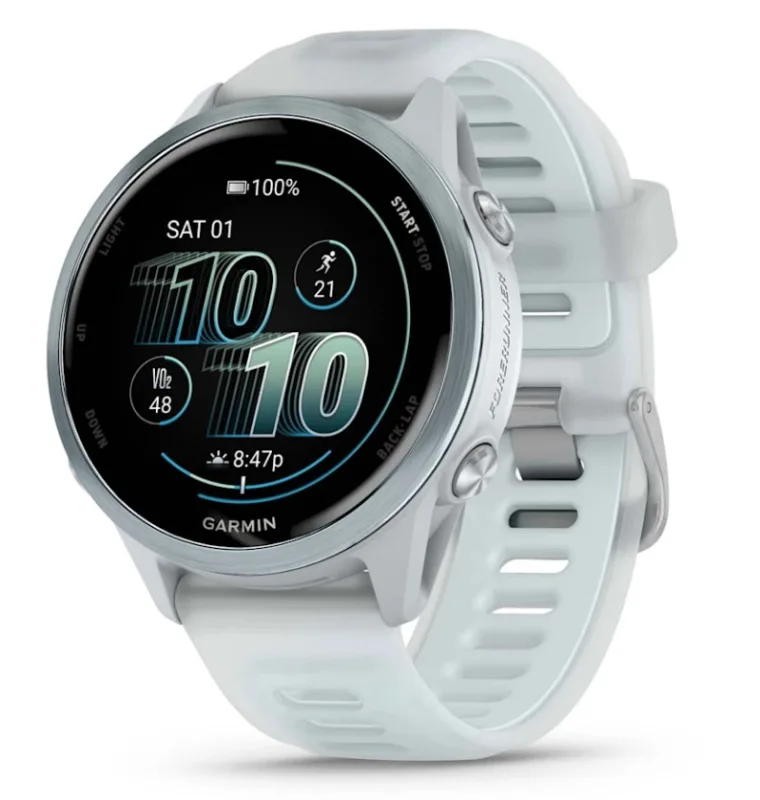 Garmin Forerunner 570 3,05 cm (1.2") AMOLED 42 mm Digital 390 x 390 Pixeles Pantalla táctil Aluminio, Blanco Wifi GPS (satélite)