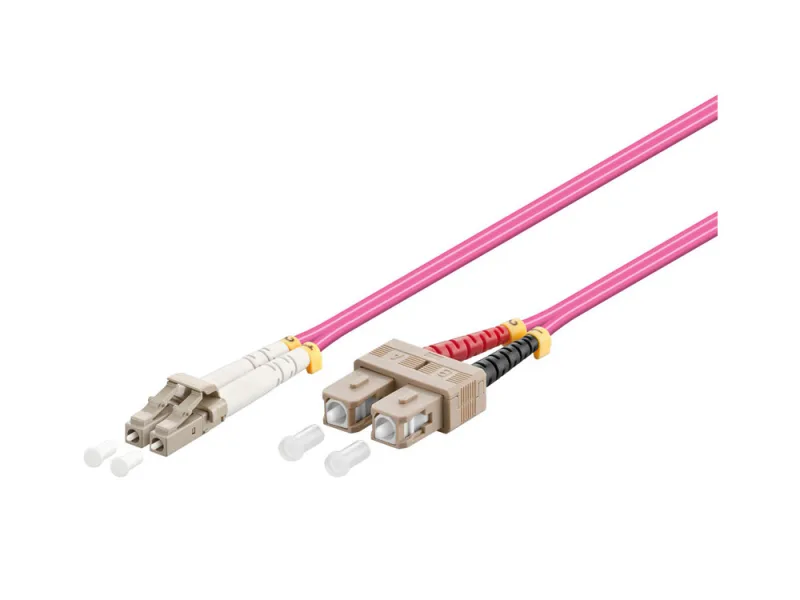 Alcasa 0.5m LC/SC Cable de fibra óptica e InfiniBand 0,5 m Violeta