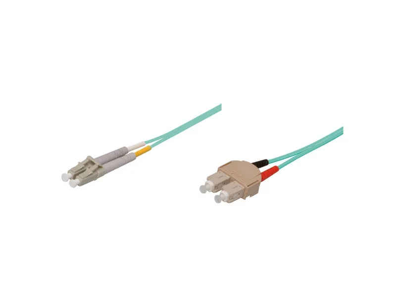 Alcasa 0.5m SC/LC Cable de fibra óptica e InfiniBand 0,5 m Azul