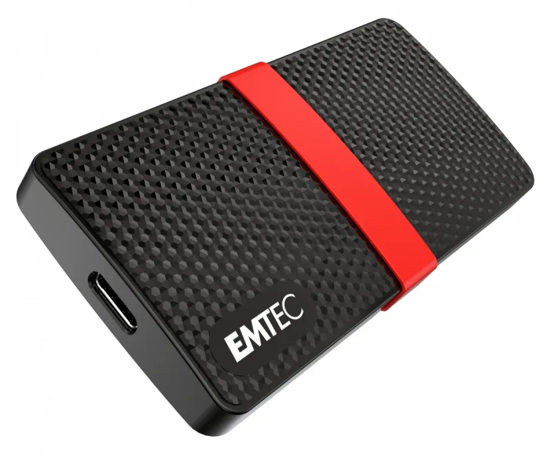 Emtec X200 1 TB USB Tipo C 3.2 Gen 1 (3.1 Gen 1) Negro, Rojo