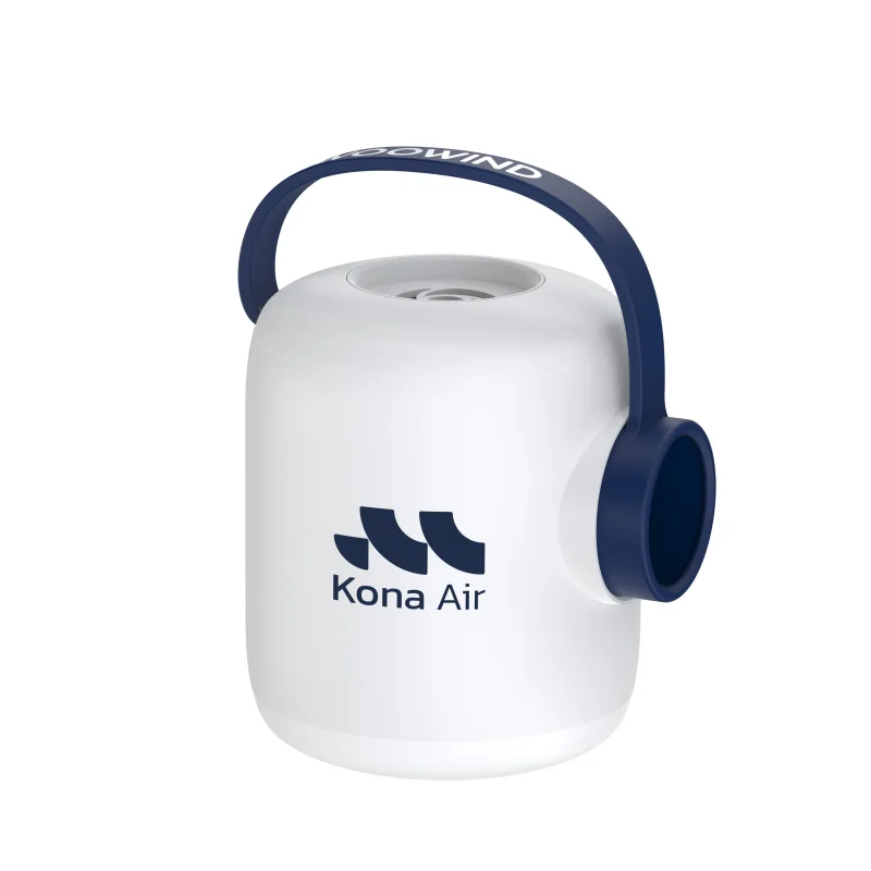 Woowind kona air mini inflador portátil para colchones y colchonetas, blanco y azul