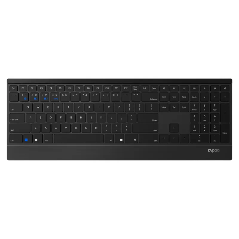 Rapoo 9500M teclado Ratón incluido RF inalámbrico QWERTZ Alemán Negro