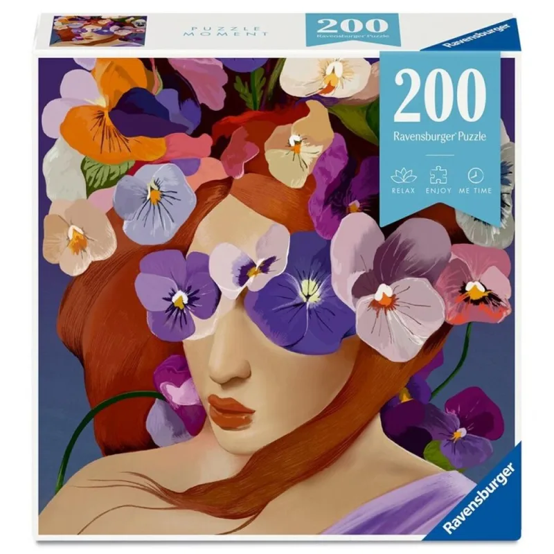 Ravensburger - Puzzle 200 Piezas Violeta | Puzzle Flores De 200 Piezas Adultos | Rompecabezas Adultos | 21x33cm | Regalo Original | Ideas Regalo