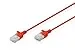 Digitus Cable de conexión CAT 6 U-UTP Slim, 3 m, rojo