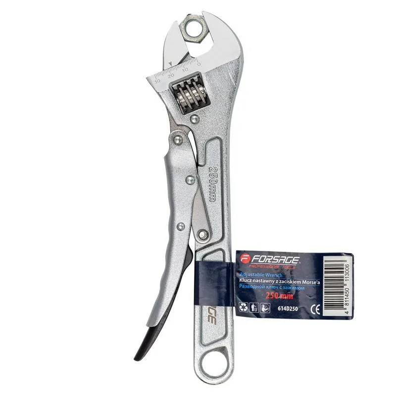 Llave ajustable de 250 mm con bloqueo