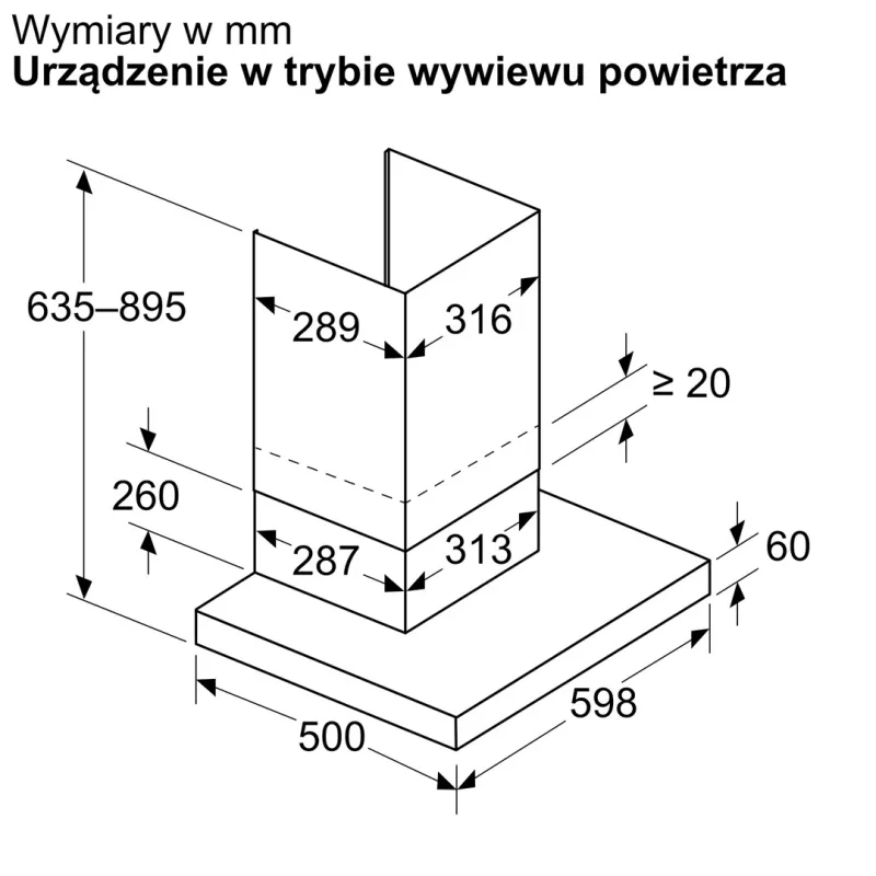 Okap bosch dwb63bc60