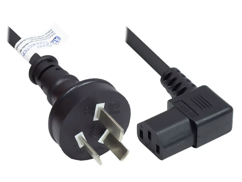 Alcasa P8031-S018 cable de transmisión Negro 1,8 m Enchufe tipo I C13 acoplador