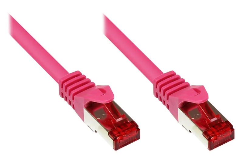 Alcasa 0.25m Cat6 S/FTP cable de red Magenta 0,25 m S/FTP (S-STP)