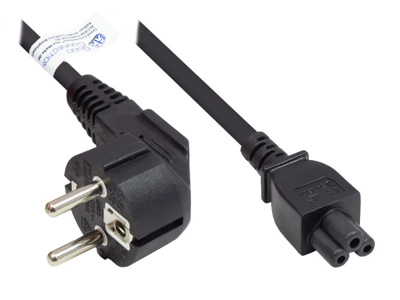 Alcasa P0105-S030 cable de transmisión Negro 3 m Enchufe tipo E+F C5 acoplador