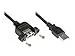 Good Connections Alargador USB 2.0 macho A a conector de montaje A, CU, negro, 0,3 m