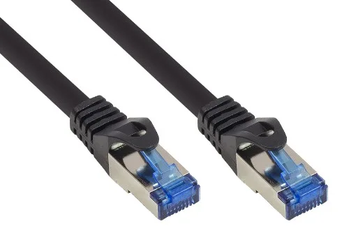 Alcasa 8060-SF003S cable de red Negro 0,25 m Cat6a S/FTP (S-STP)