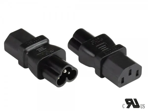 Alcasa PA-0630S adaptador de enchufe eléctrico C6 C13 Negro