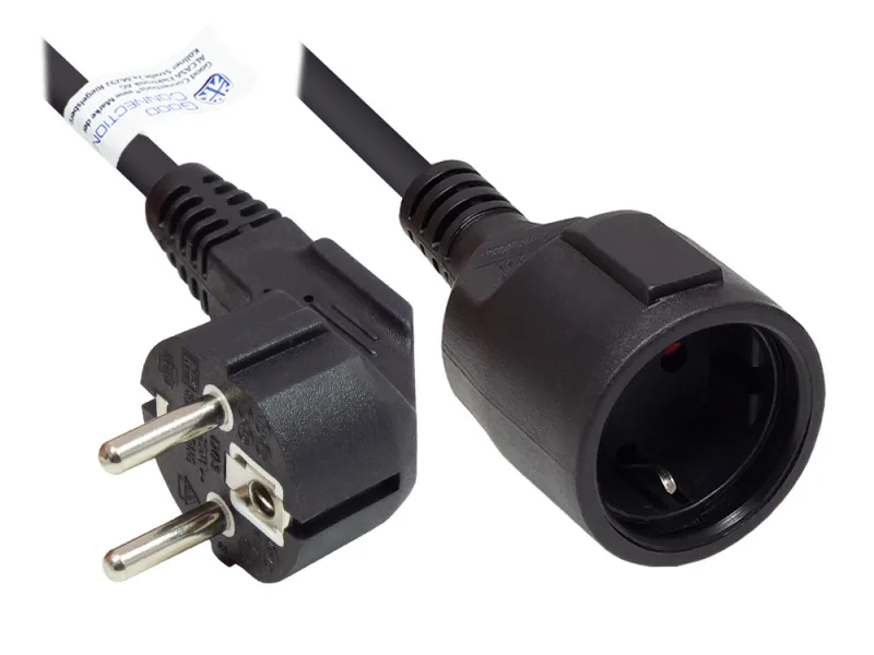 Alcasa P0102-S030 cable de transmisión Negro 3 m Enchufe tipo E+F Enchufe tipo F