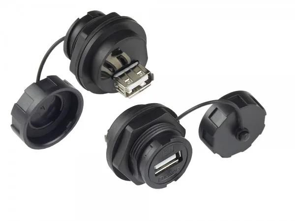 Alcasa IC04-U206 conector USB A Negro