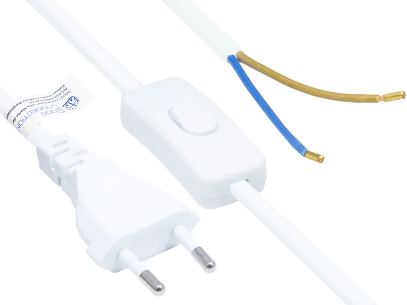 Alcasa P0386-W015 cable de transmisión Blanco 1,5 m Enchufe tipo C