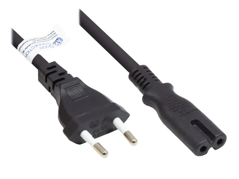 Alcasa P0370-S010 cable de transmisión Negro 1 m Enchufe tipo C C7 acoplador