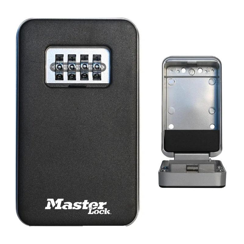 Master Lock Caja de seguridad para llaves montaje en pared con sistema de apertura “Tirar para abrir”, de tamaño mediano, para exteriores, con kit de montaje incluido. Modelo 5410EURD
