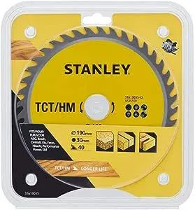 Stanley Accesorios Sta13035- XJ Hoja Tct, diam 190 x 30 mm 40 Dientes Positivos Atb