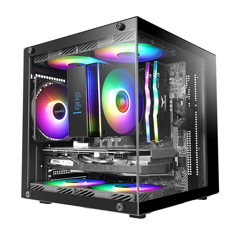 Caja minitorre microatx mccube negro mars gaming