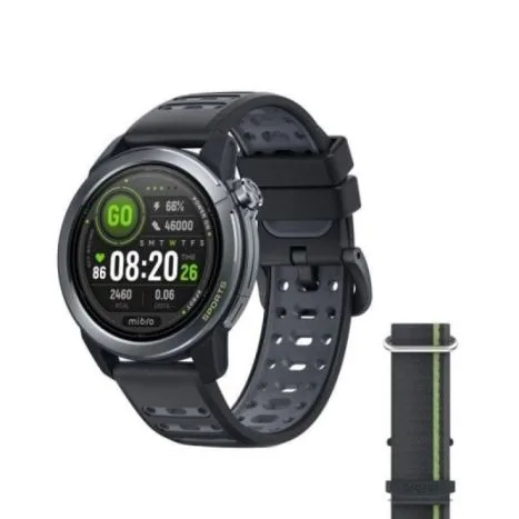 MIBRO Smartwatch GS Active 2, Estadísticas pádel, GPS, 5ATM, Pantalla AMOLED 1,32'', Autonomía 20 días, Negro