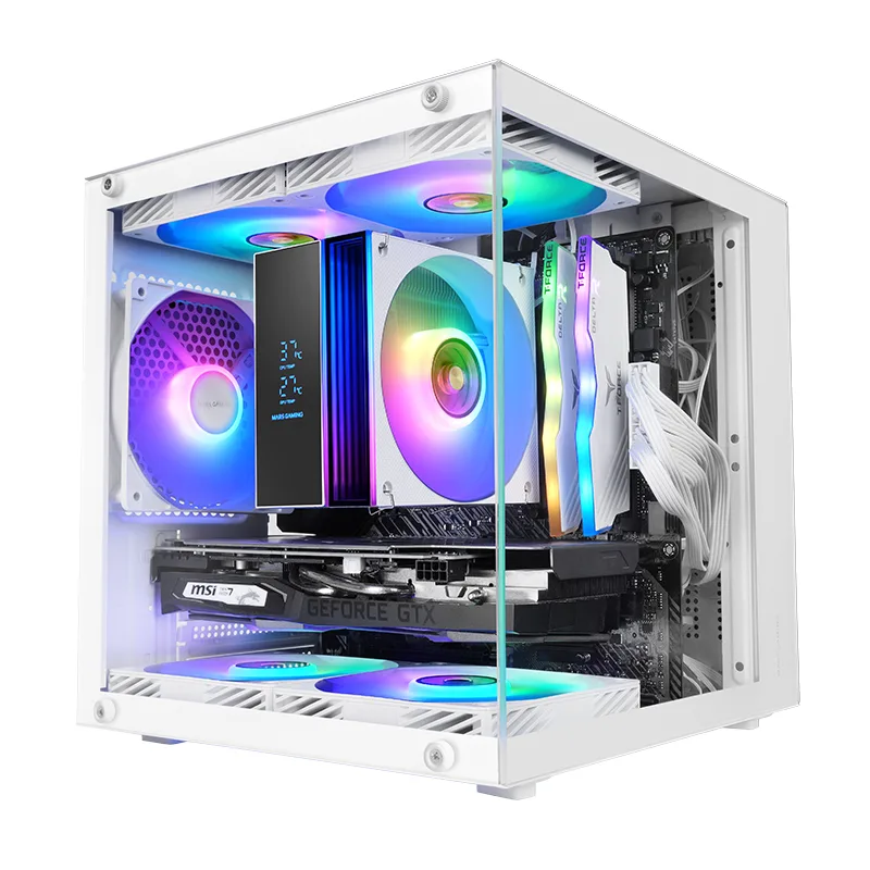 Caja minitorre microatx mccube blanco mars gaming