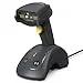 Inateck Escáner de código de barras inalámbrico, QR Code Scanner con Smart Base, 1D/2D, Bluetooth/2.4G/USB 3 en 1, compatible con Windows/iOS/Android/Mac/Linux para minoristas/almacenes/logística