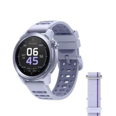 MIBRO Smartwatch GS Active 2, Estadísticas pádel, GPS, 5ATM, Pantalla AMOLED 1,32'', Autonomía 20 días, Lila
